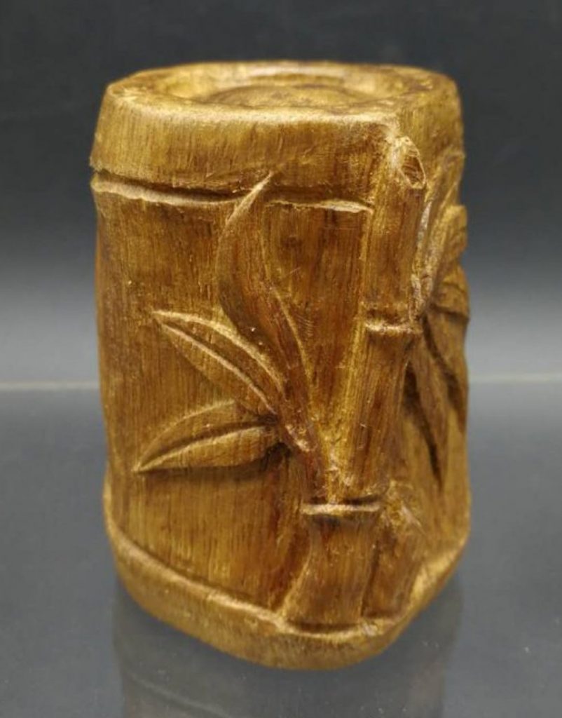 Natural Chen Xiang Carved Bamboo Box