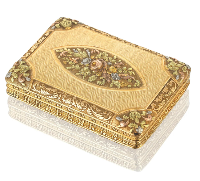 Gold Box with Roses